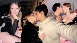 A hot chick Melody Marks is fucking in the backseat