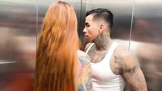 I met my hot neighbor in the elevator and she gave me milk