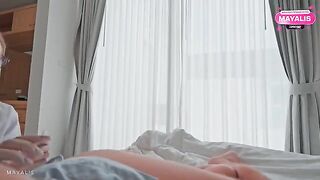 The nurse got distracted while giving a blowjob, it wasn’t nice
