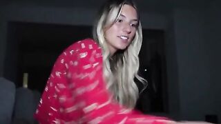 A young man masturbates with his hand and catches the cum in his mouth