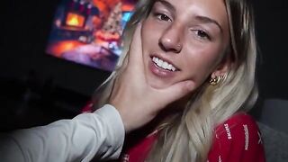 A young man masturbates with his hand and catches the cum in his mouth