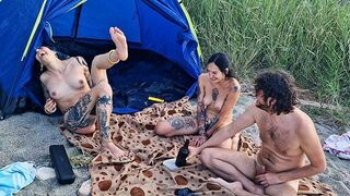 A game with a bottle led to sex between three people on the beach