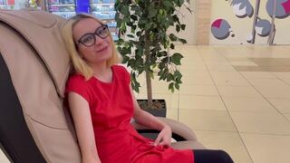 A cute girl agreed to sex in the public toilet for money