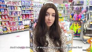 Katty West removes the condom and receives a creampie in a passionate session