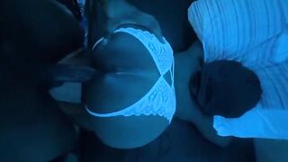 Ebony girl gets fucked in doggy style by a huge BBC