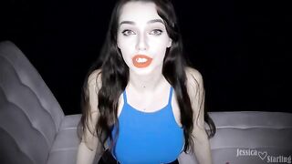 You hate her, but her big tits make you fuck her anyway in this POV facial