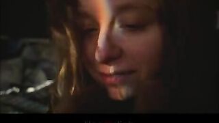 A passionate girl is having fun while hugging with her lover