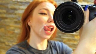 Redhead Russian babe gets her pussy railed hard
