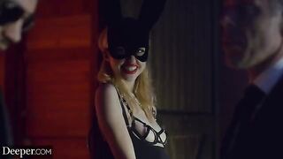 Blonde Chloe Cherry gets her DP fantasy fulfilled in the hardest way