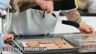 Petite Khloe Bakes a Booty-Bouncing Cake in a Sexy Apron