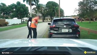 The sexy girl got a discount for sex with the car mechanic