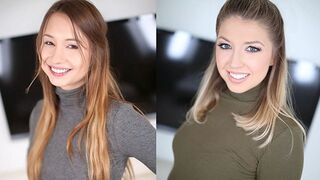 Taylor Sands and Akarra Summers flaunting their bodies and balls sucking skills